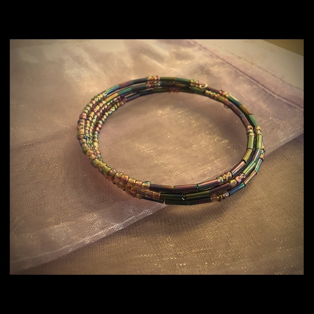Handmade beaded wrap around bracelet